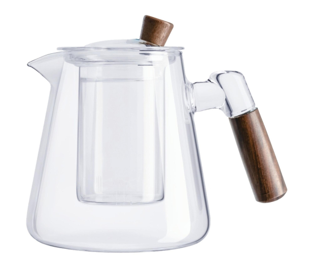 Altom Dzbanek szklany z zaparzaczem 750 ml drewniana rączka - 1611188 - zdjęcie